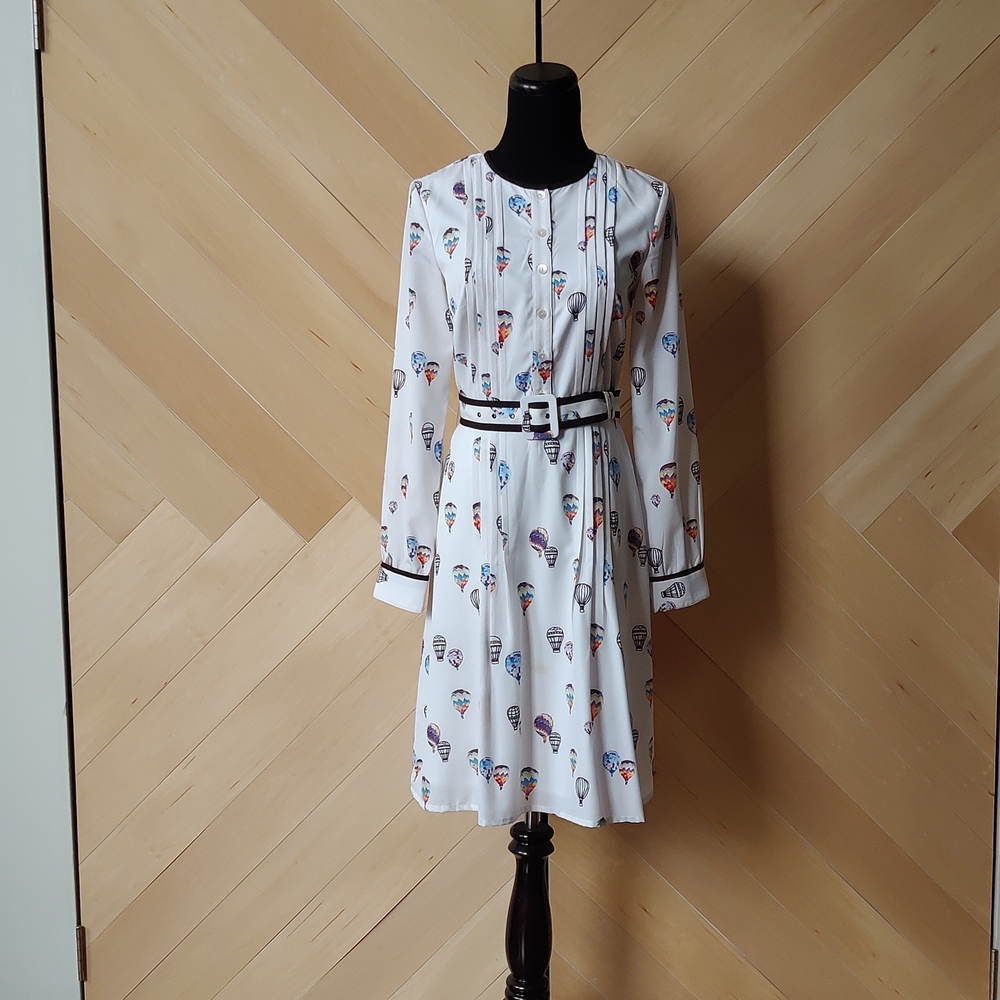 eShakti long sleeve balloon print dress